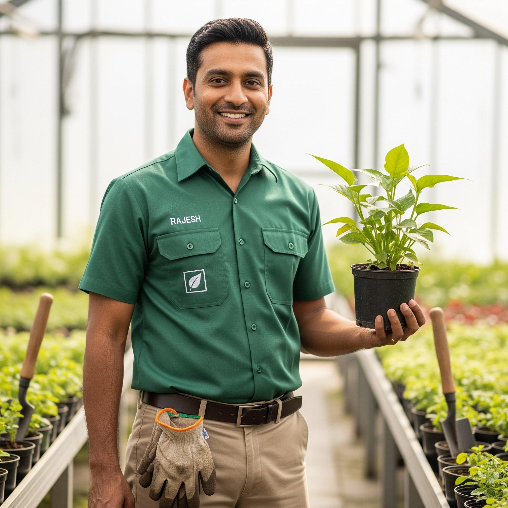 Gardener uniform — greenhouse
