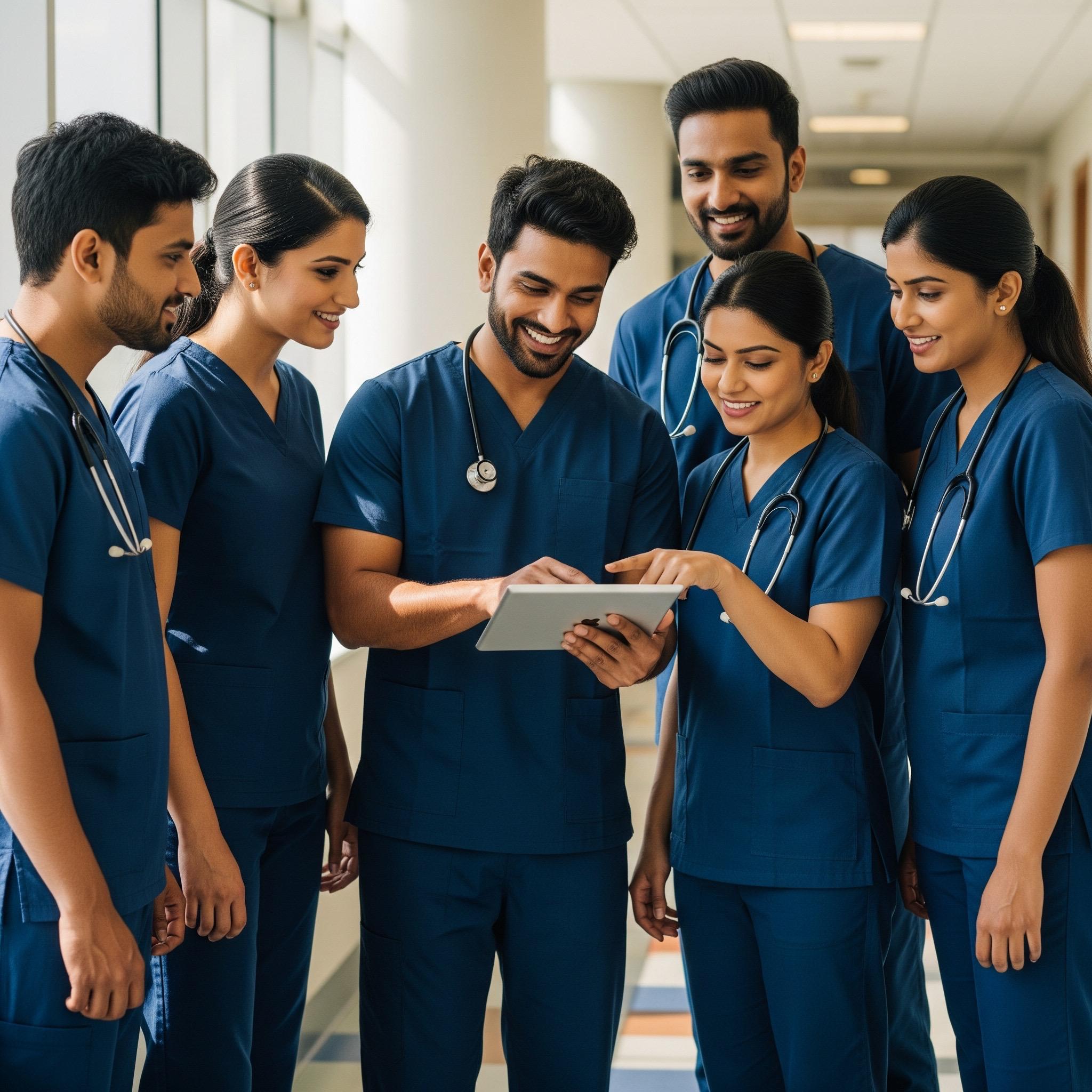 Hospital scrubs — navy